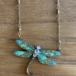Anne Koplik Antique Style Dragonfly Necklace